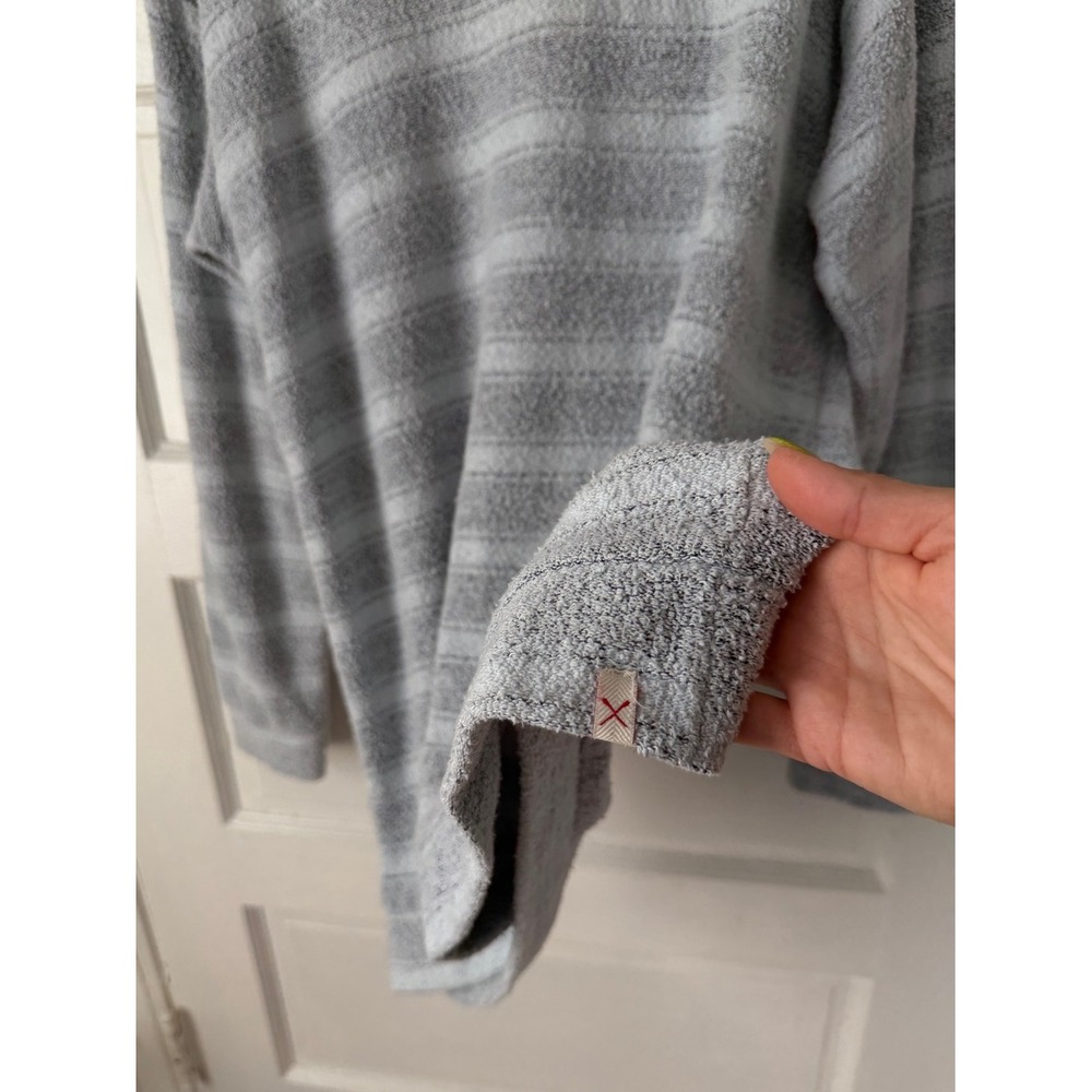 Vineyard Crew Textured Striped Crewneck Sweater Light Blue Gray Cotton Blend XL - Picture 4 of 11